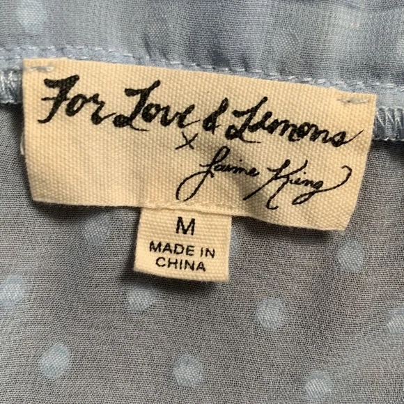 For Love & Lemons x Jaime King Baby Blue Wrap Dress LA Store Exclusive - Picture 8 of 8